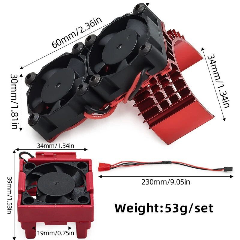 Heatsink - Set Kipas Pendingin Ganda Berkecepatan Tinggi