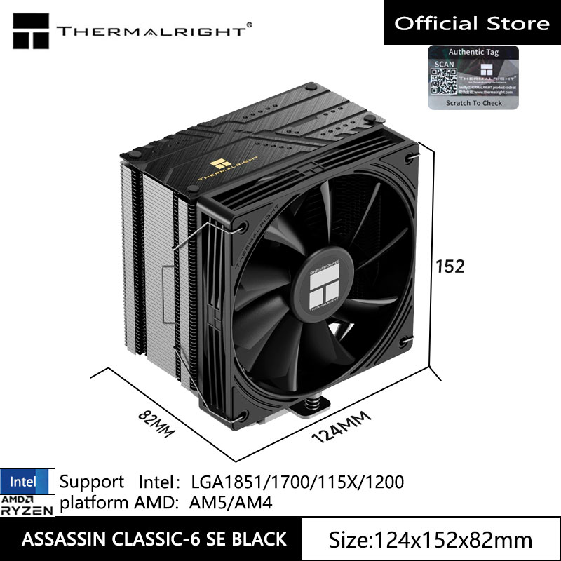 Cpu Heatsink - Thermalright ASSASSIN CLASSIC-6 SE, pendingin CPU